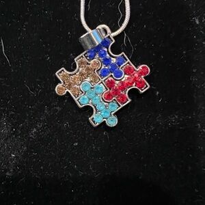 Lot of 3 Autism Awareness Pendant Necklace